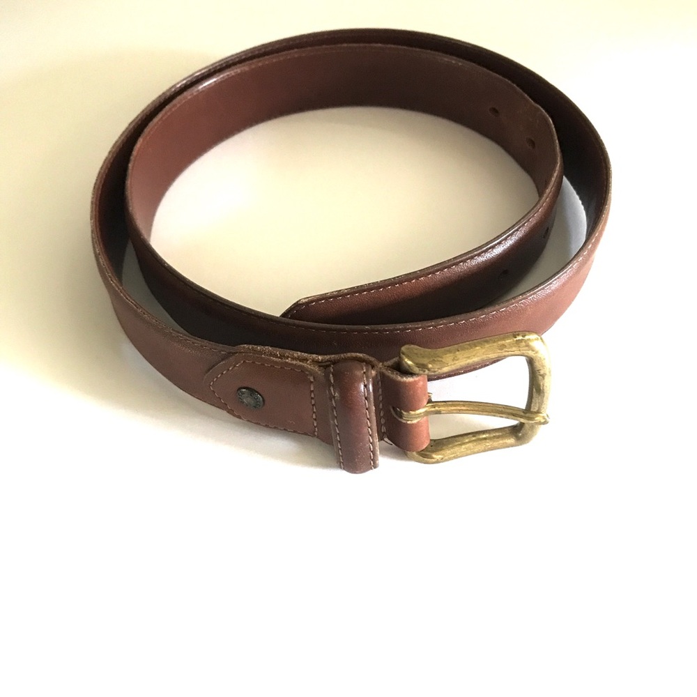 Coach leather belt. 36”-39”. Dark brown Coach Unisex belt. Brass buckle